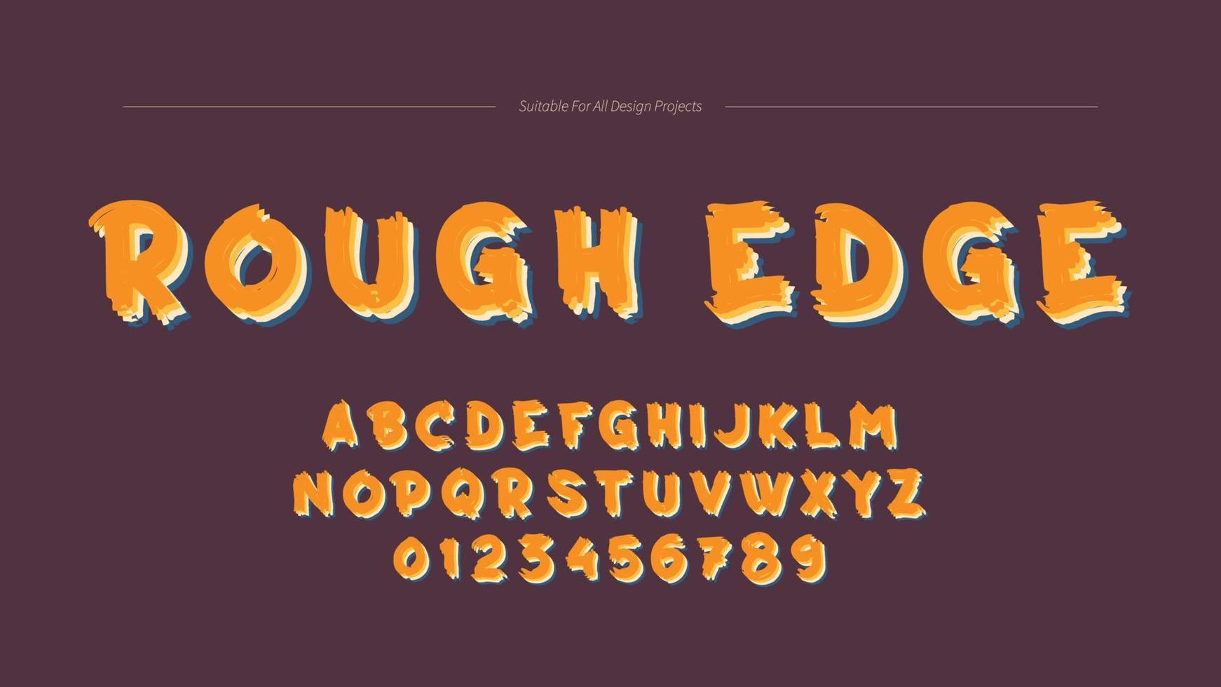 Adventure Rough Brush Stylish Font vector