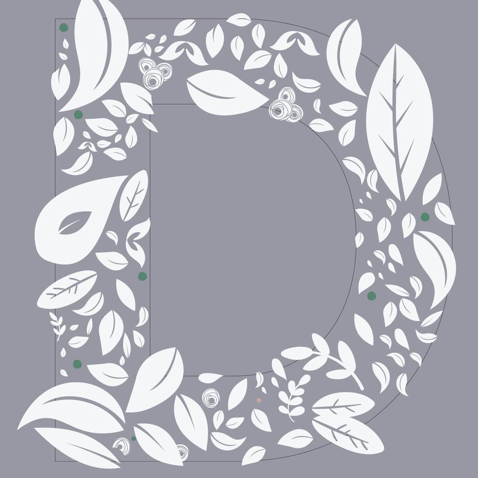 letter d flower abstract 3 18939543 Vector Art at Vecteezy