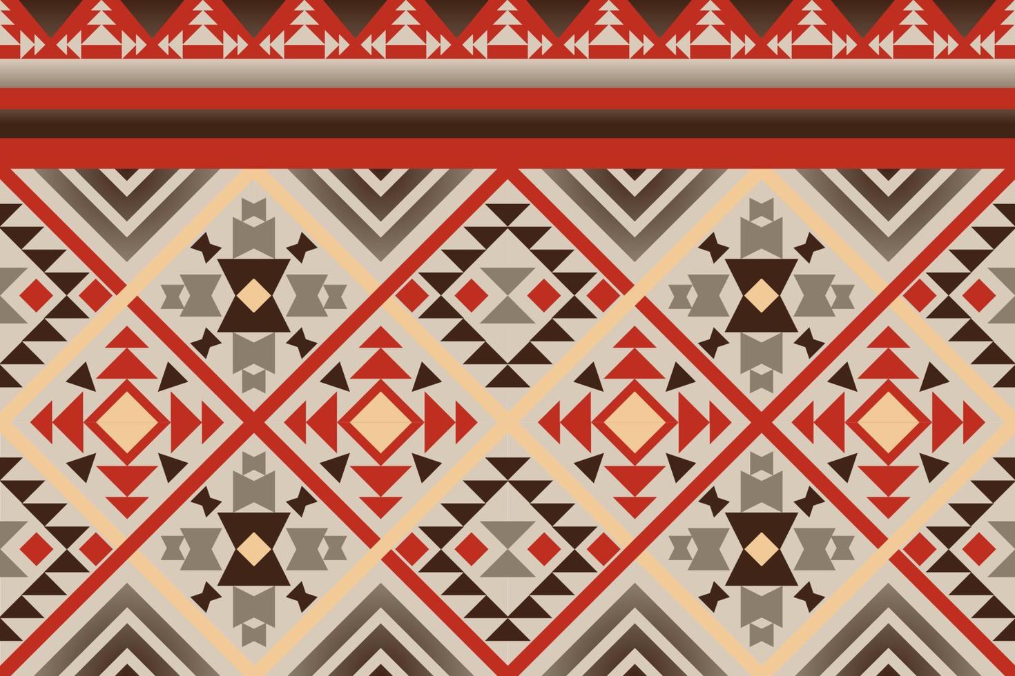 Colorful geometric ethnic seamless pattern design for wallpaper, background, fabric, curtain, carpet, clothing, and wrapping. vector