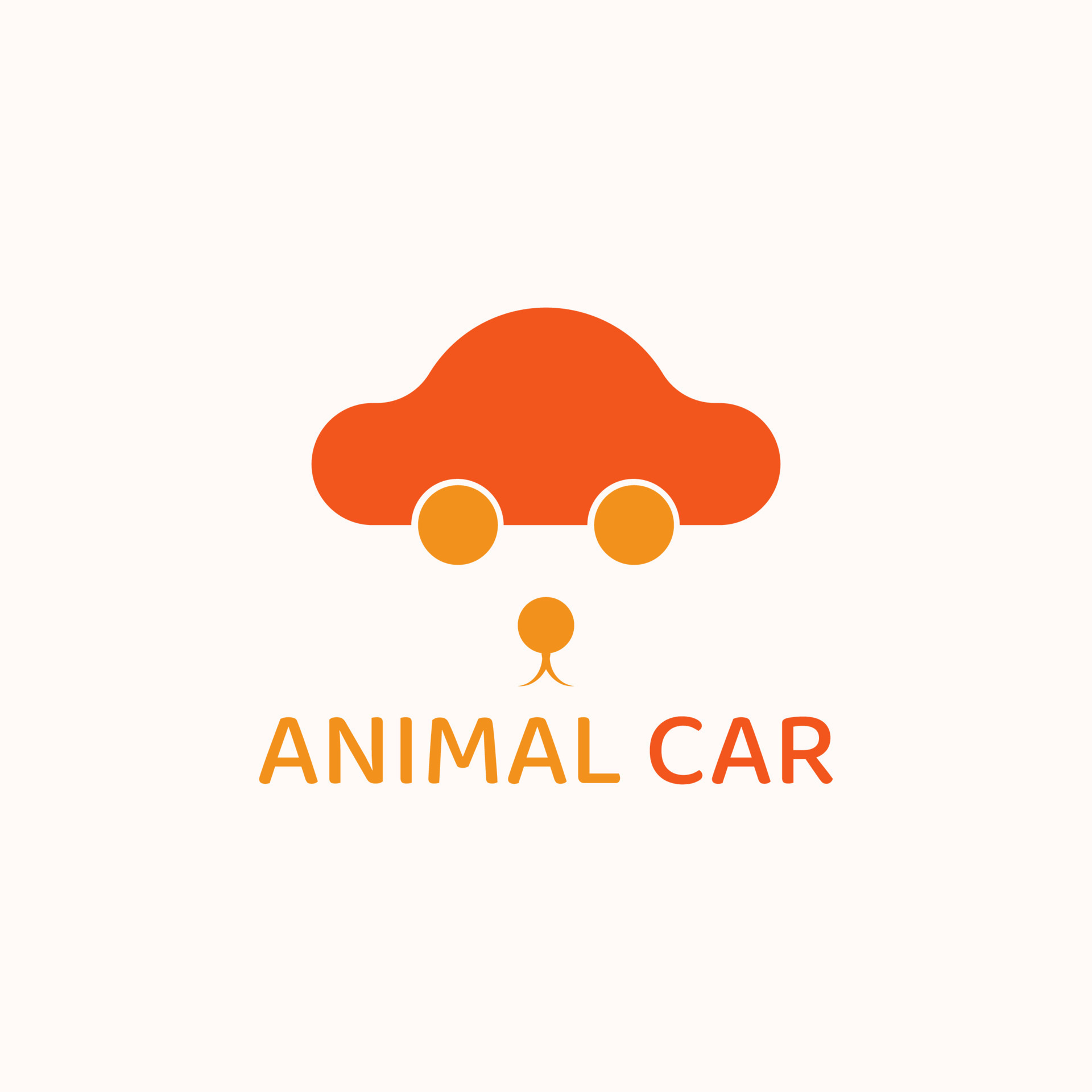 A simple car logo that resembles an animal's face. 18939708 Vector Art