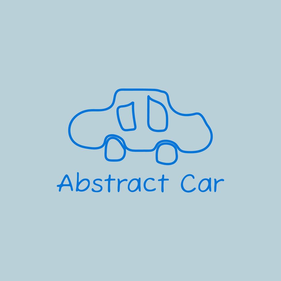 Abstract car logo made of blue colored lines. 18939719 Vector Art at