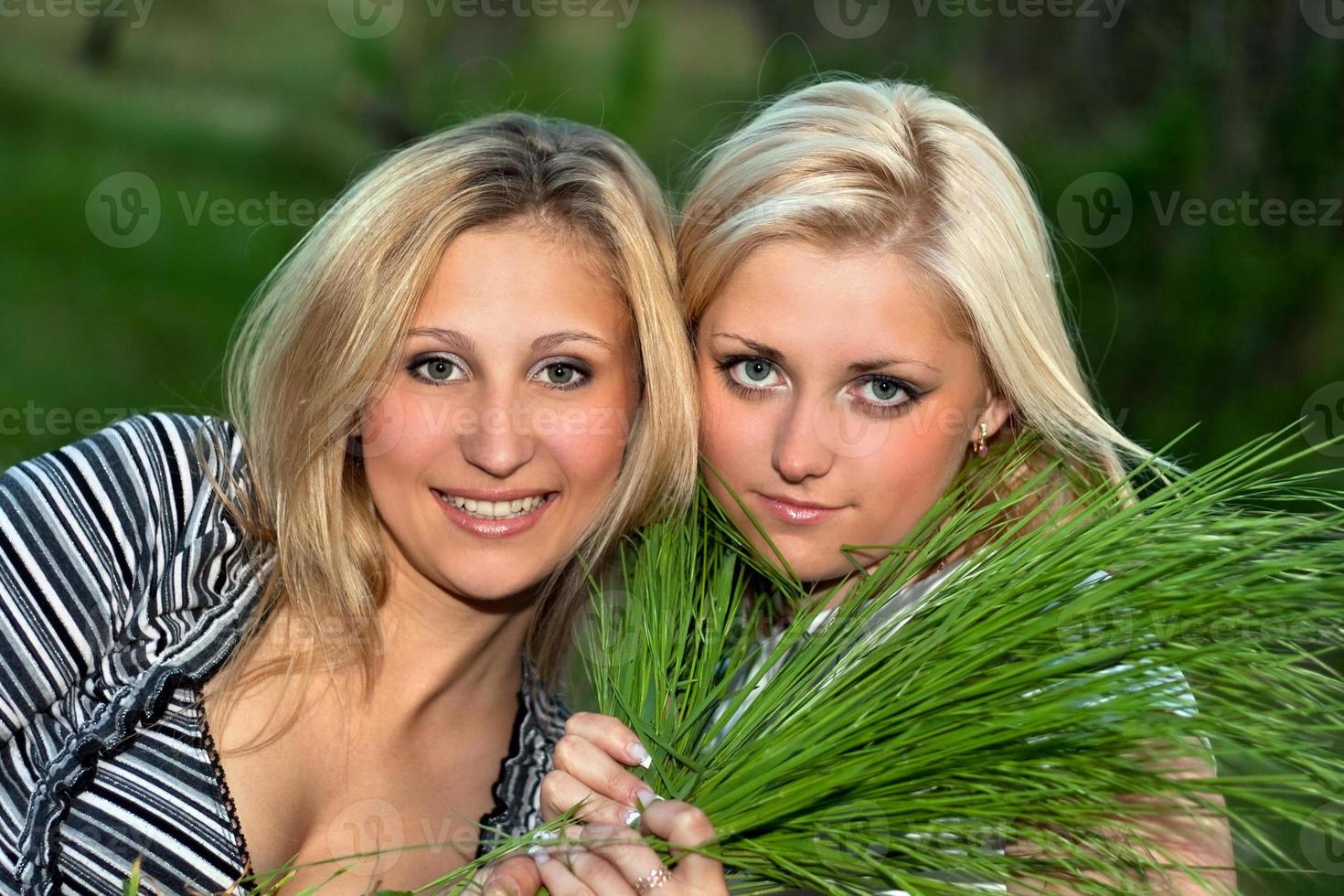 Two young blonde photo