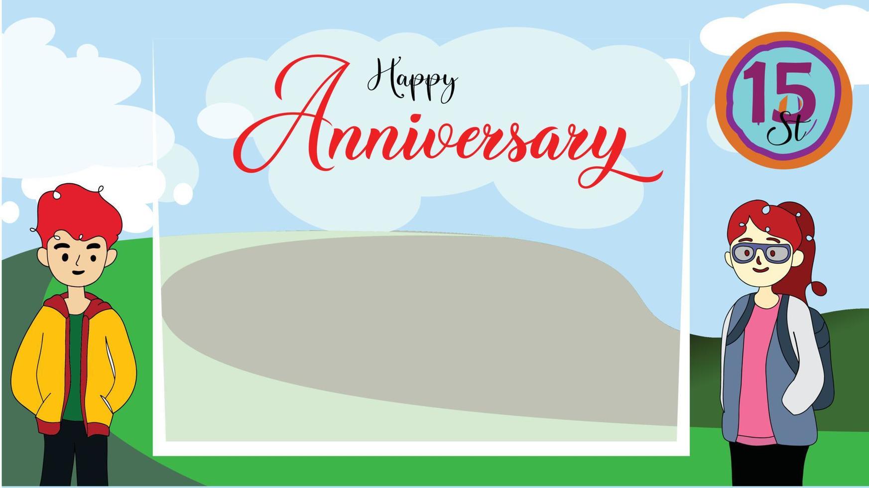 Greeting cards background effect lens. Cartoon couple. Valentine edition vector