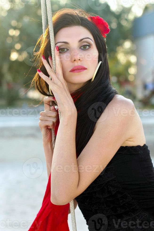 Portrait of gorgeous young woman photo