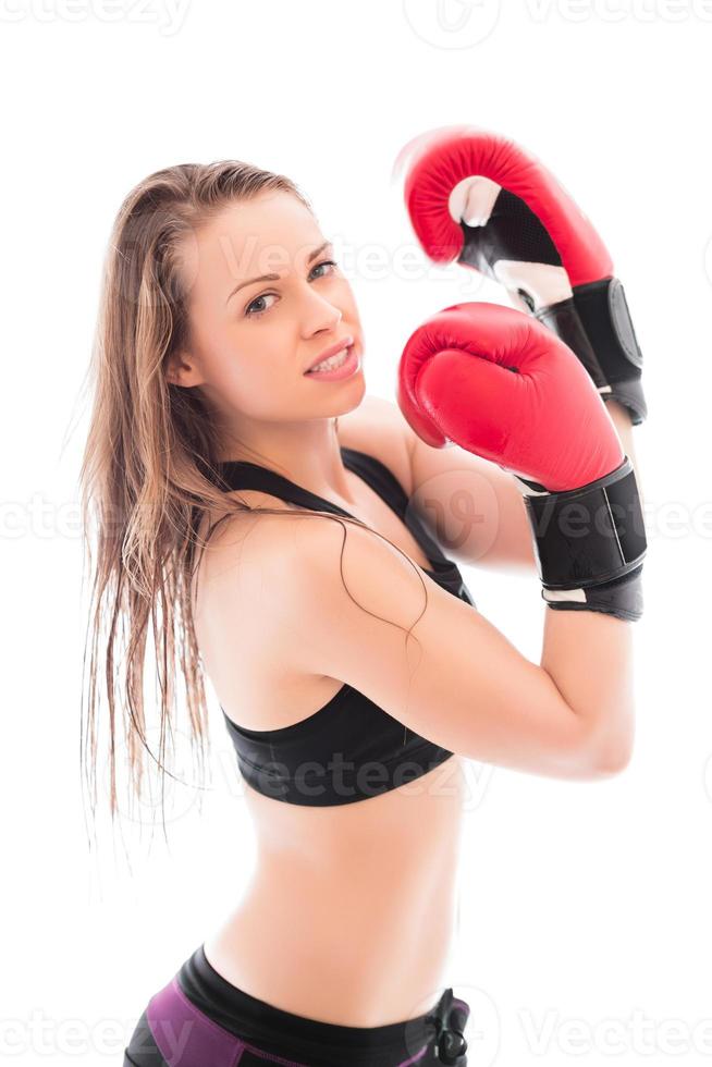 Portrait of cheeky young woman photo