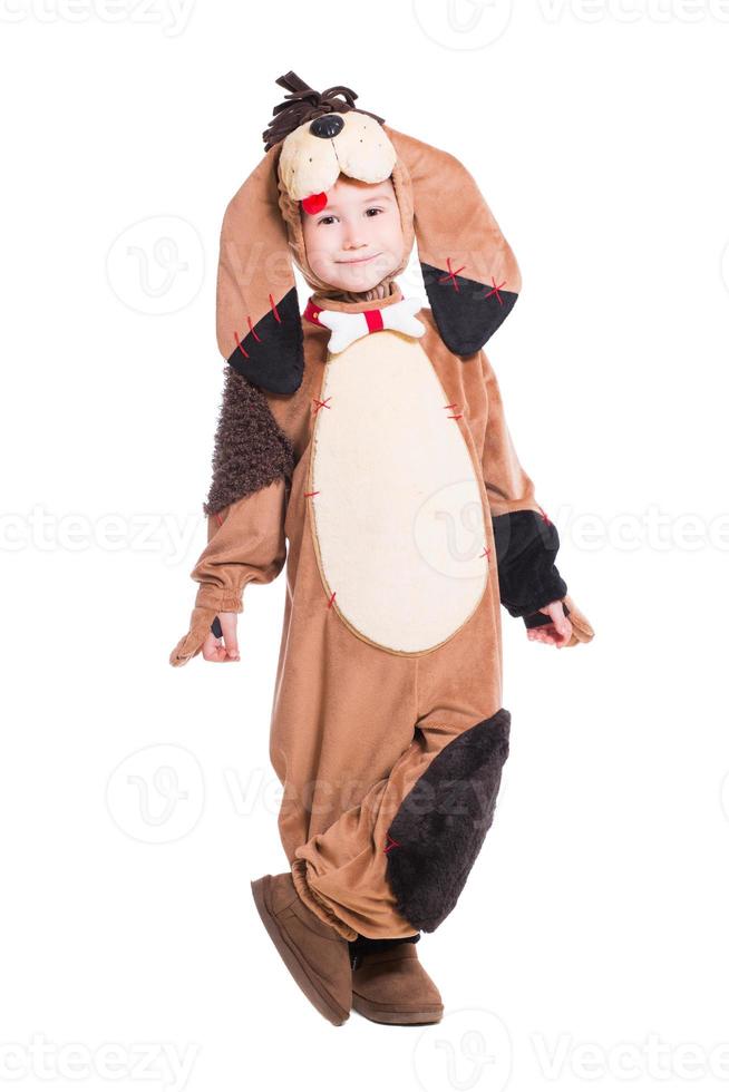 Funny little boy photo