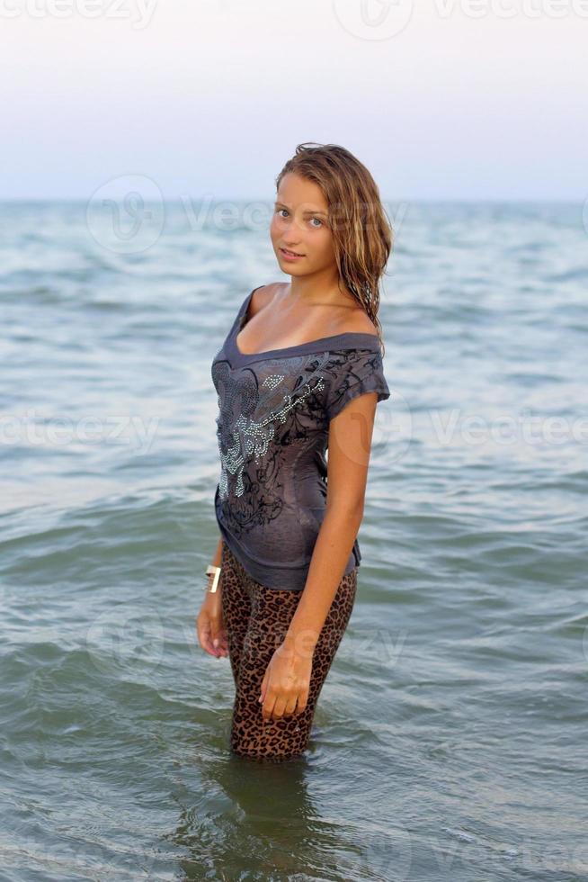 girl in wet clothes photo