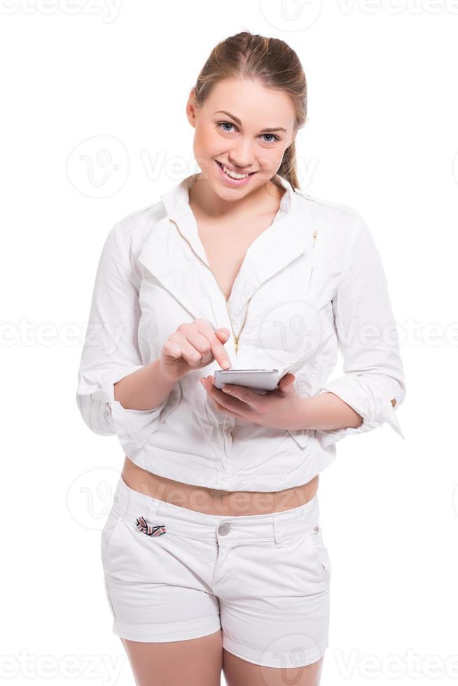 Portrait of smiling young woman photo