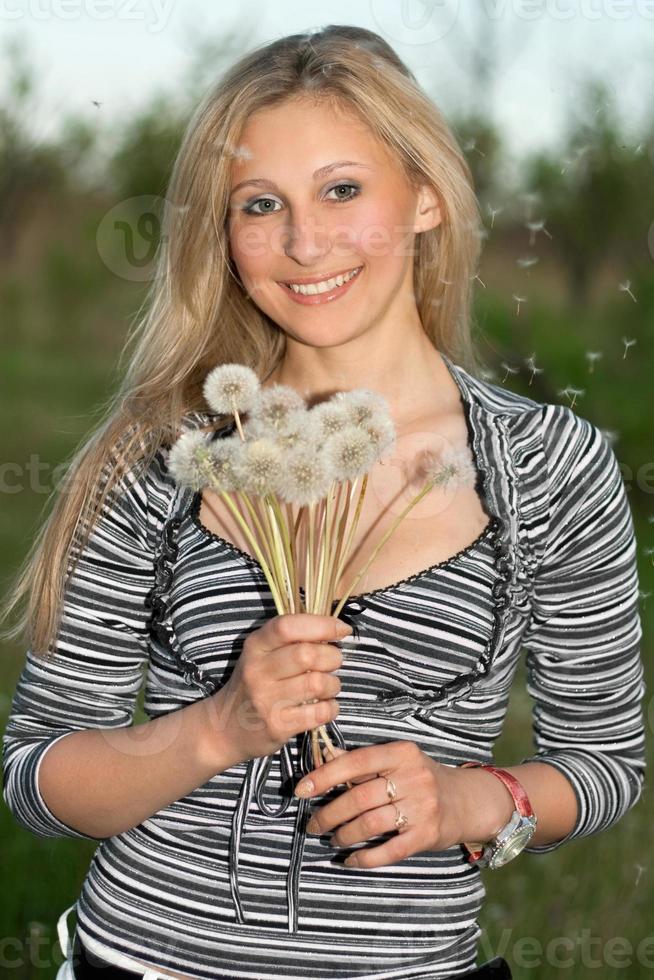 Portrait of cheerful young blonde photo