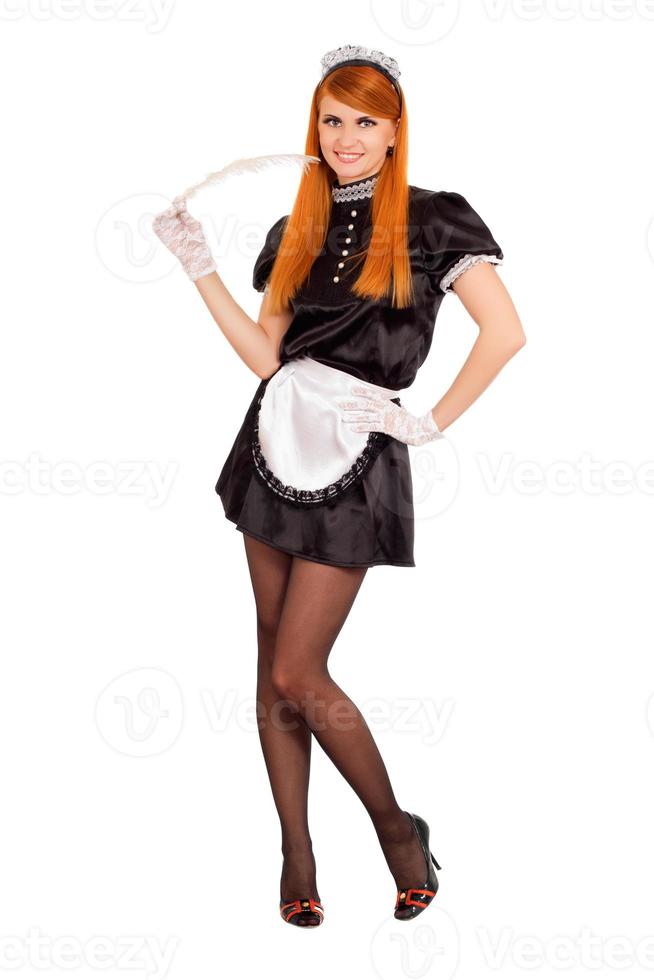 Young cheerful redhead maid 18942046 Stock Photo at Vecteezy