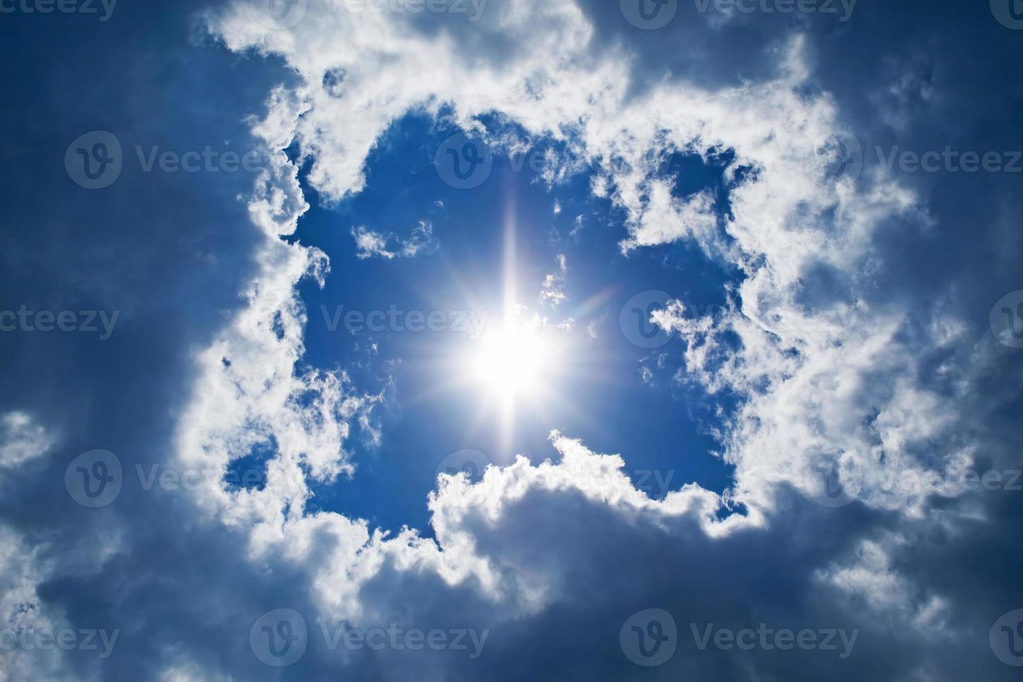 sky background. sun and clouds background photo