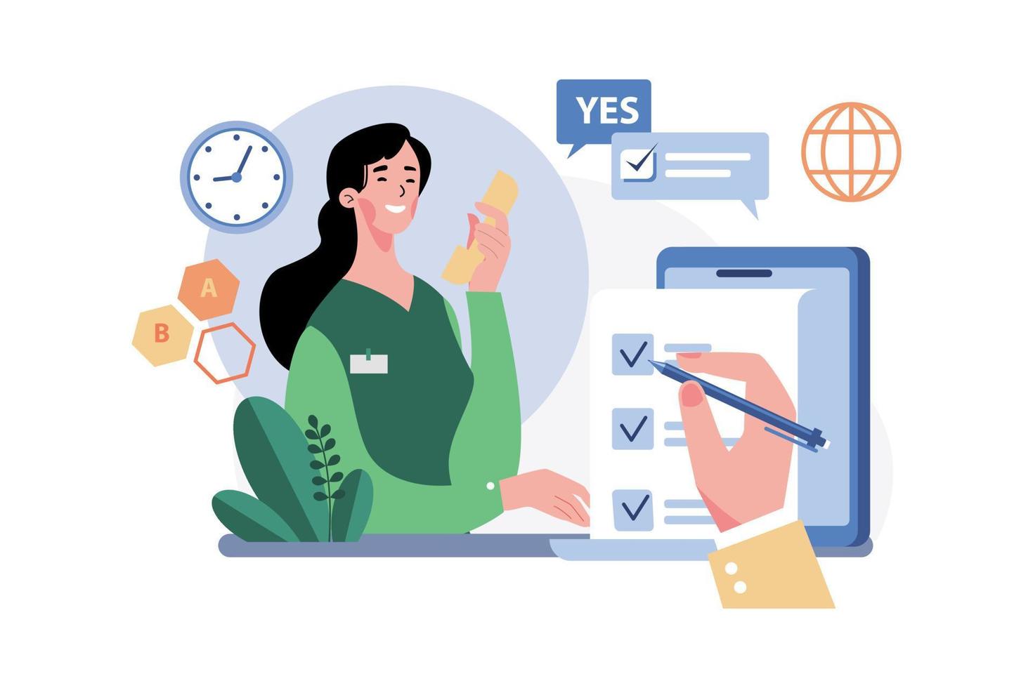 User Feedback To Service Clients. vector