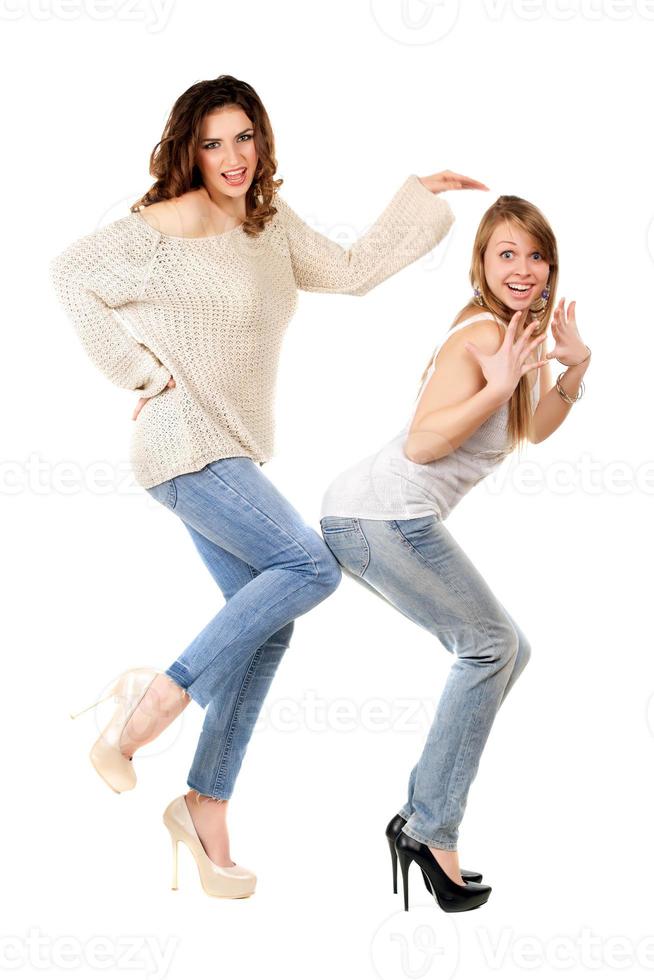 Two playful women photo