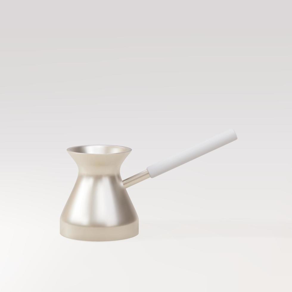 3d Turku for coffee on a grey background. Vector illustration.