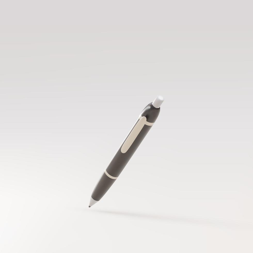 3d realistic gold pens icon. Vector illustration.