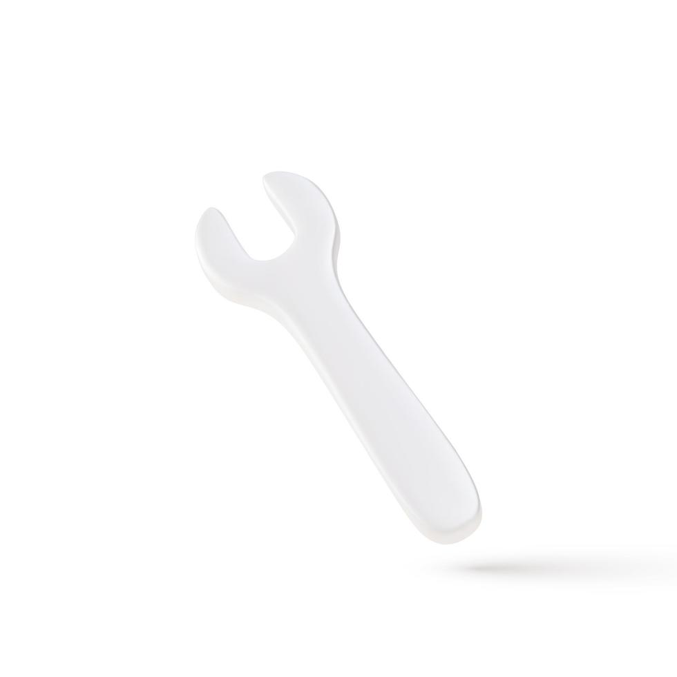3d realistic Simple with  wrench. Vector illustration.
