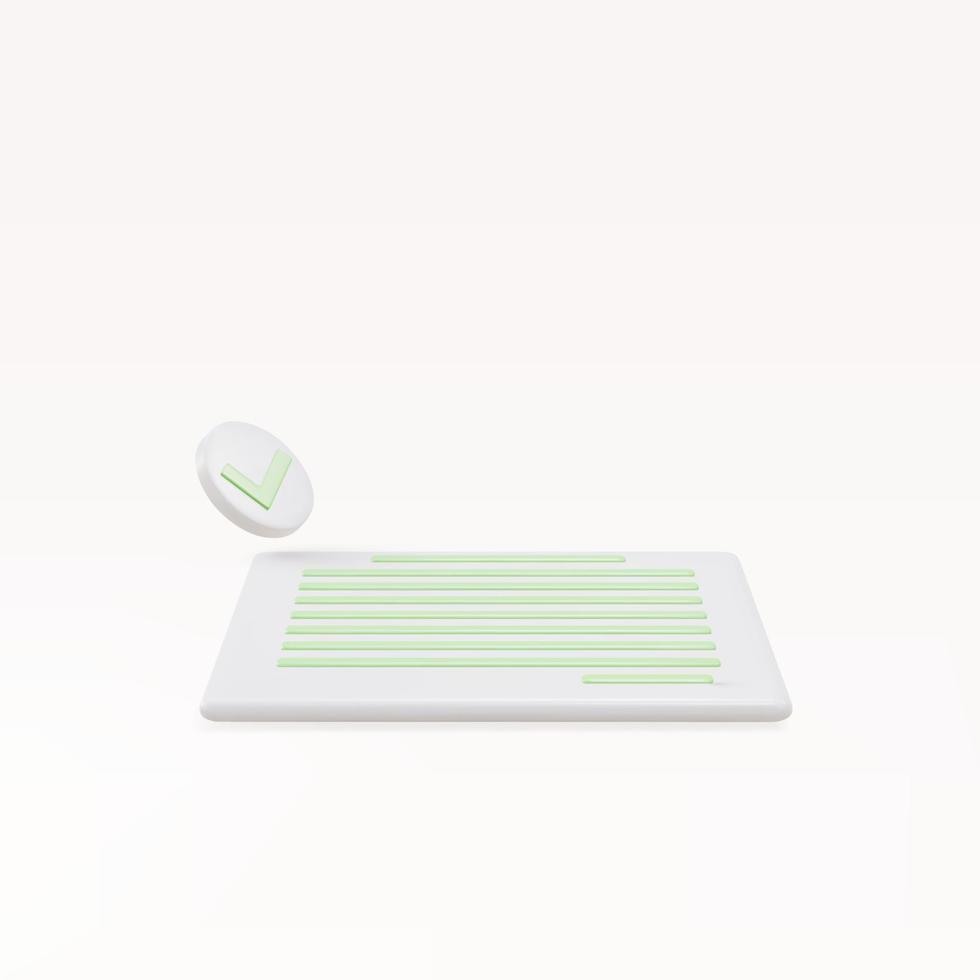 3d realistic Documents icon. Stack of paper sheets. A confirmed or approved document. Business icon. vector