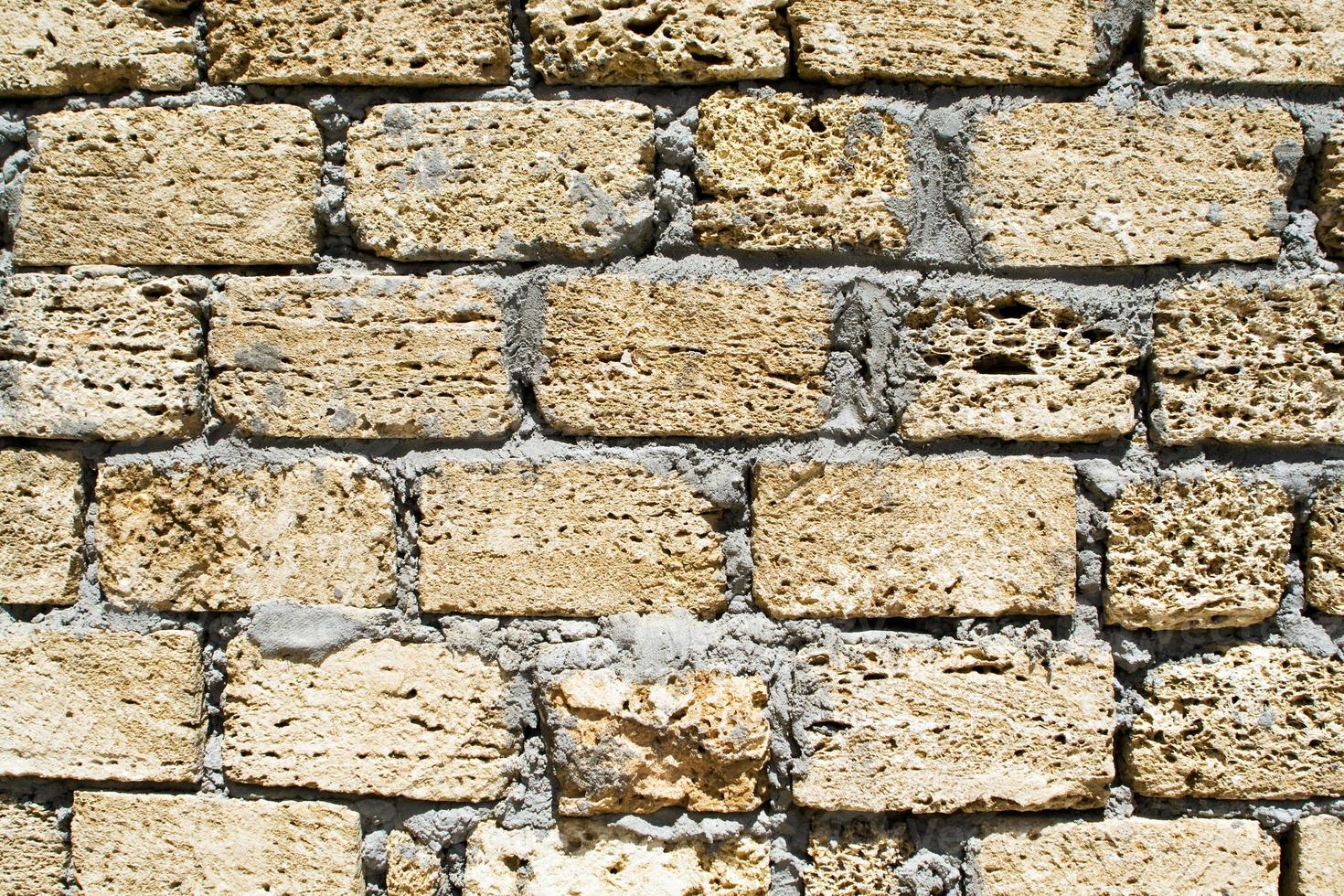 wall from a rough yellow brick. background photo