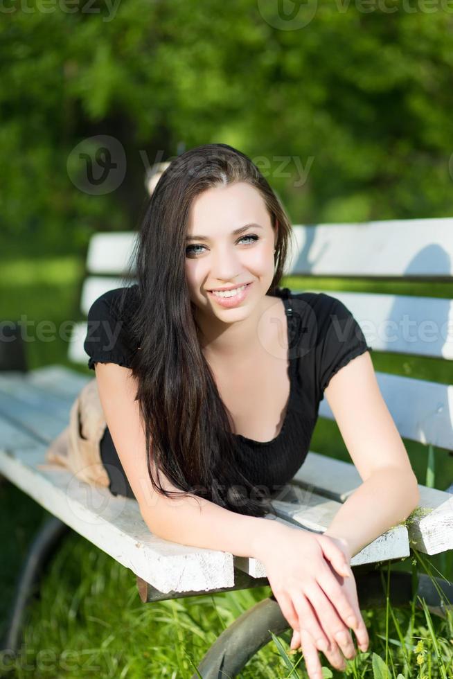 Young smiling brunette photo