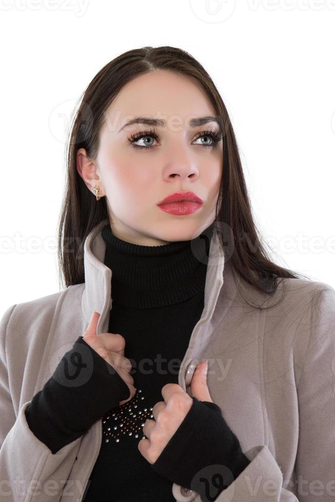 Young thoughtful woman photo