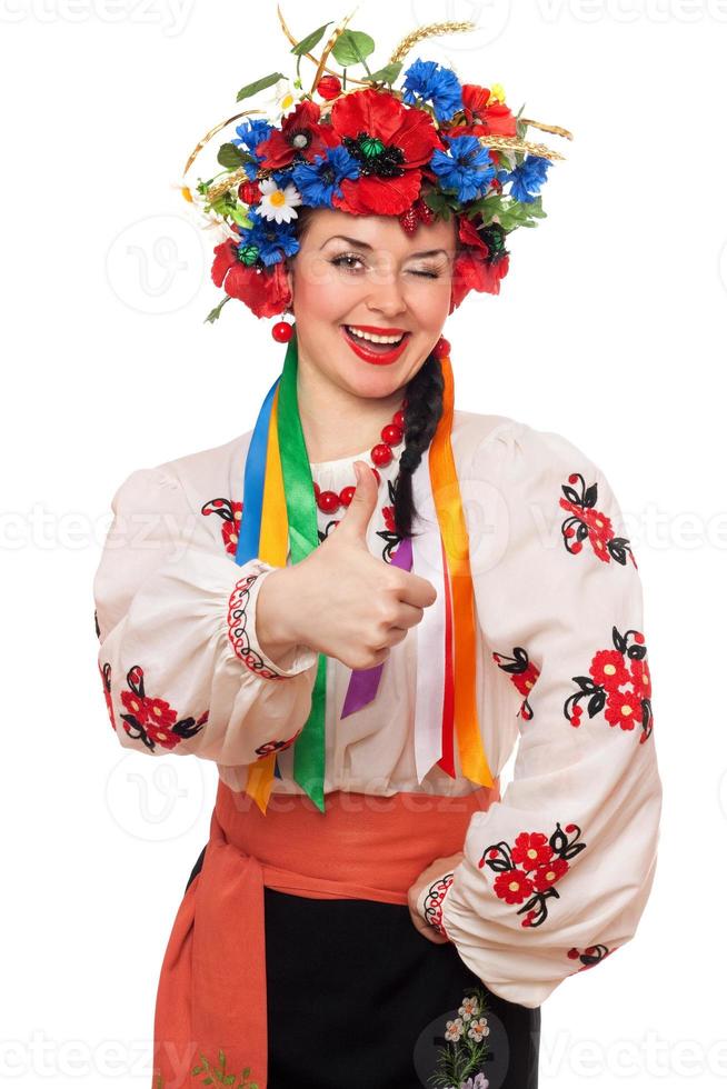 retrato de mujer joven alegre foto