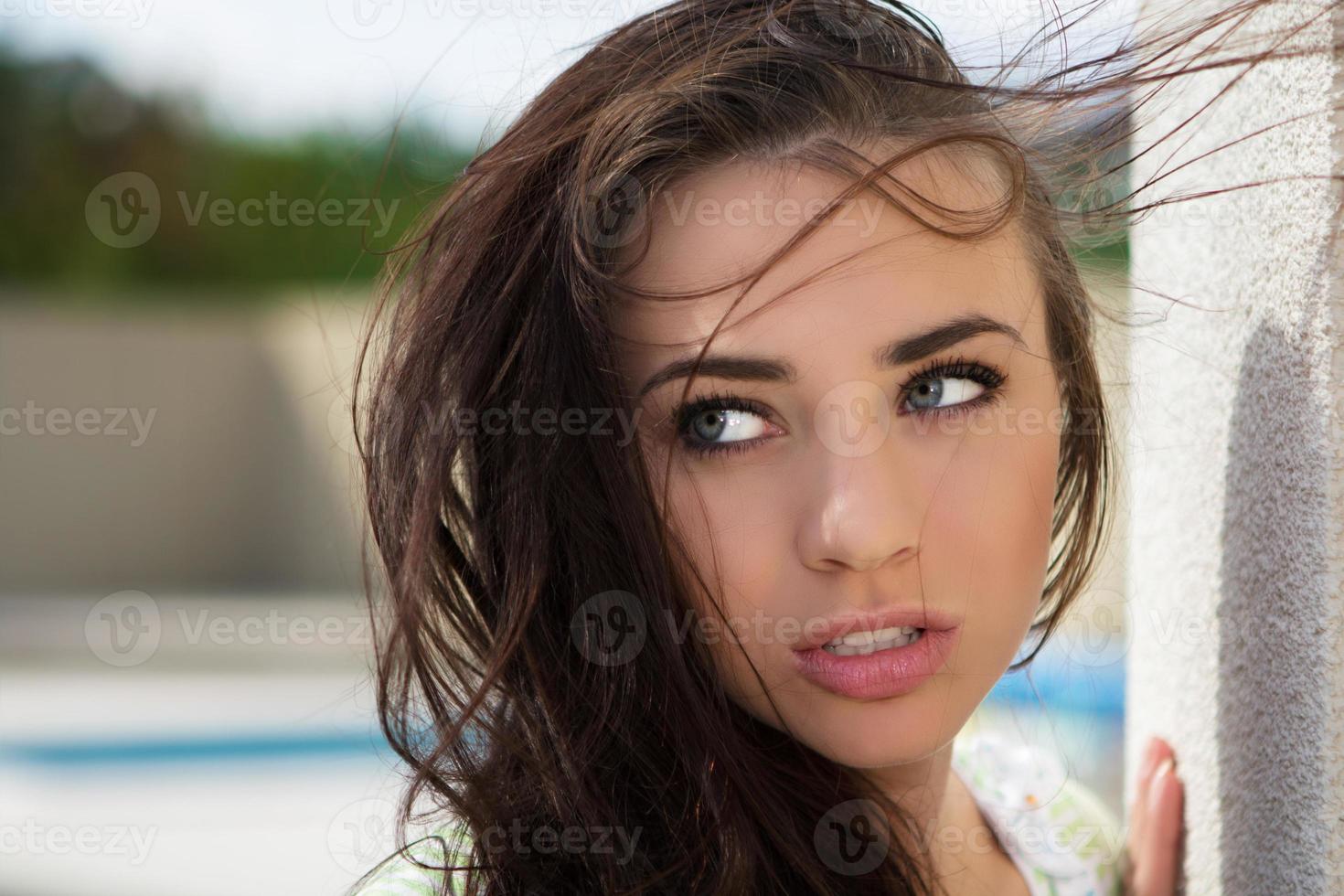 Sexy thoughtful lady photo