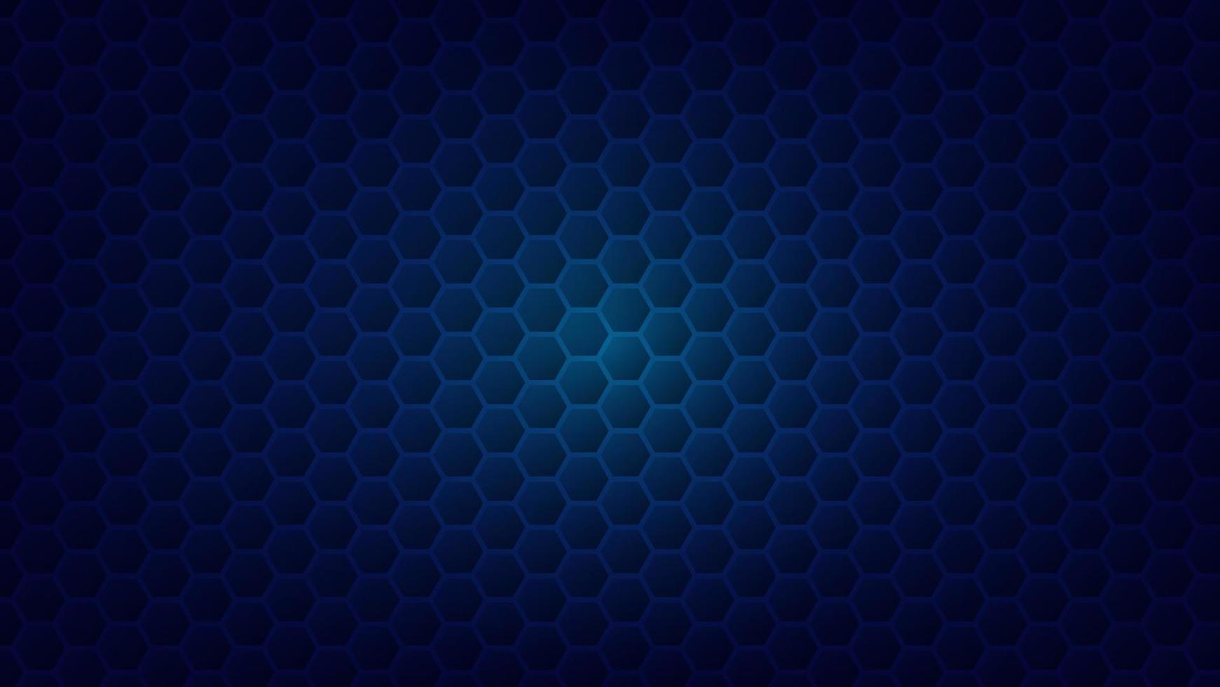 patrón hexagonal con iluminación azul para elemento de diseño gráfico. concepto de fondo de tecnología futurista abstracto vector