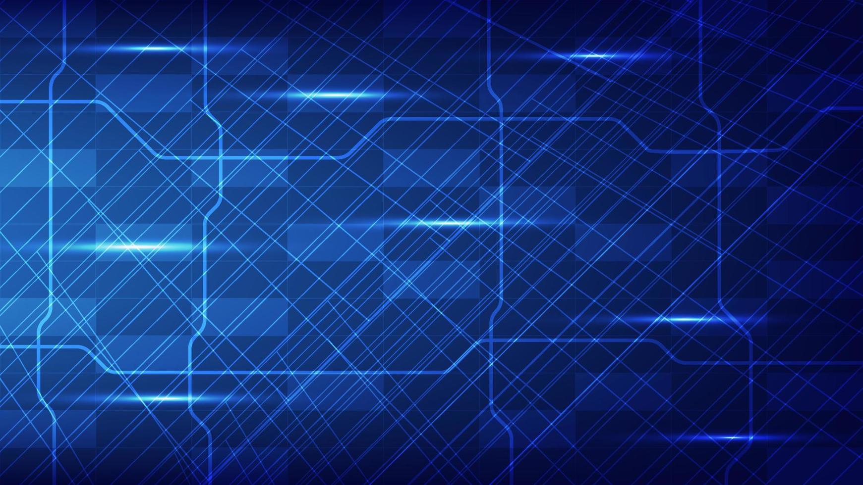 Hi tech digital technology and futuristic communication background concept. electric connecting lines as network with blue lighting vector