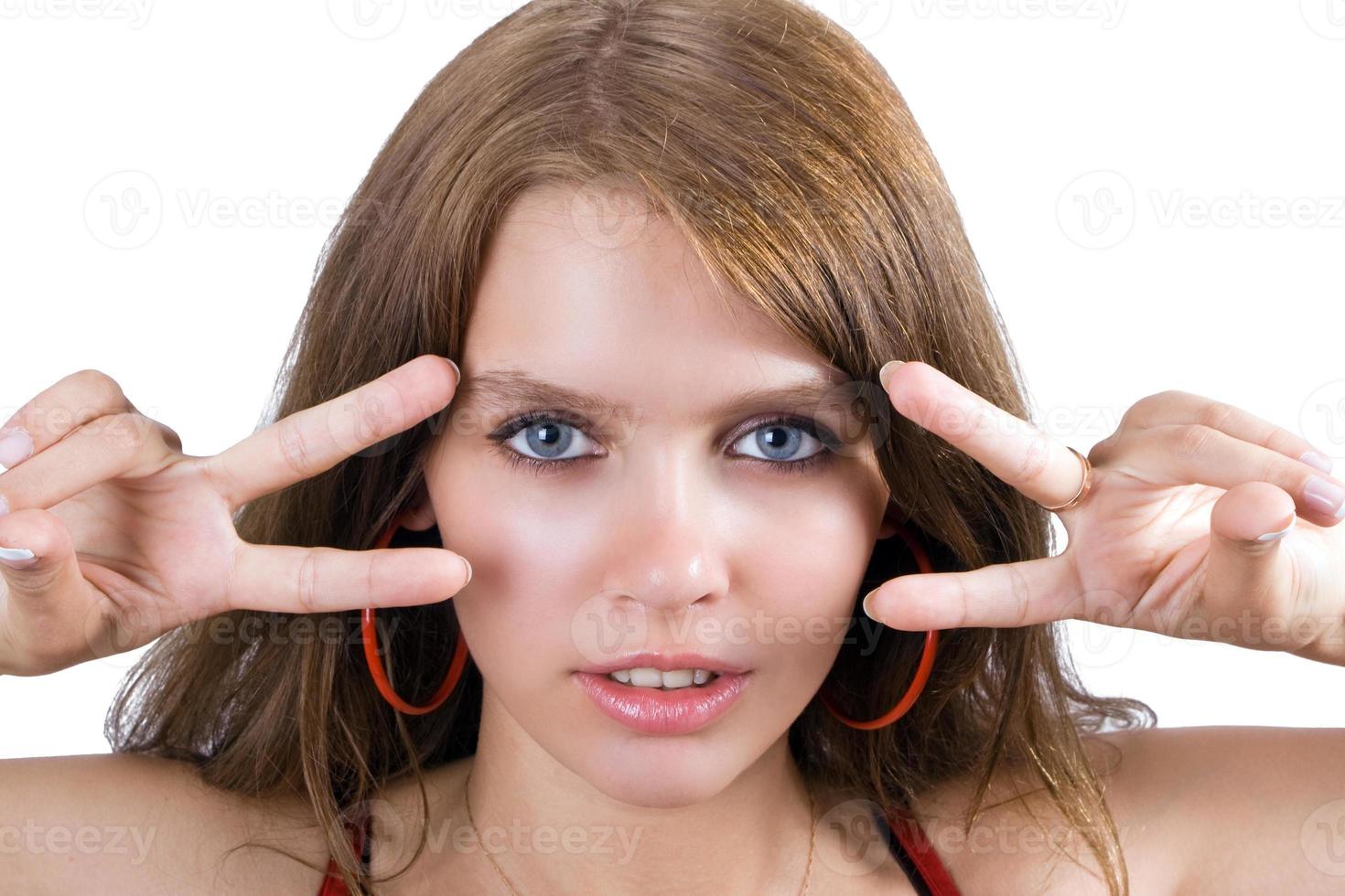 portrait of the beauty young woman. Isolated 2 photo