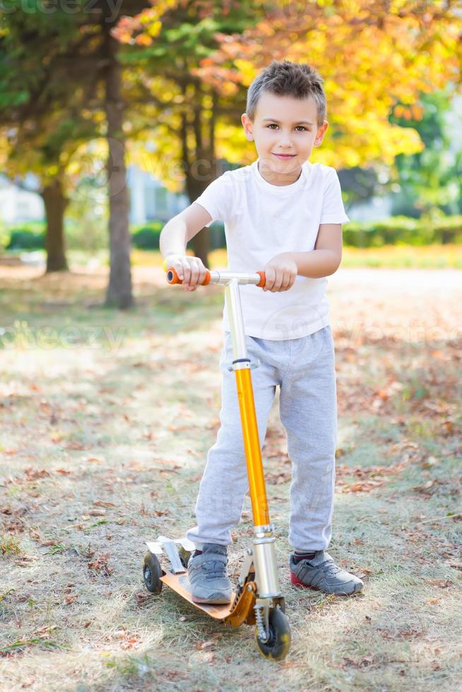Joyful little boy photo
