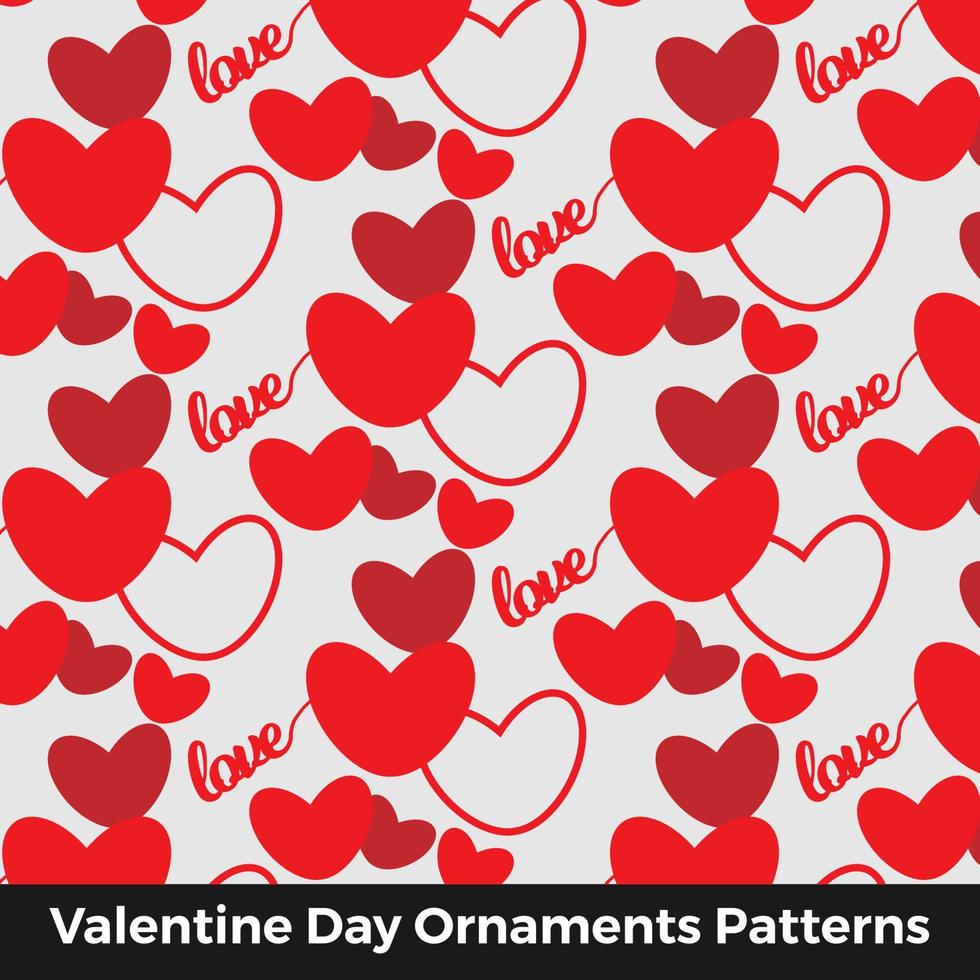 valentine day heart ornaments Patterns vector