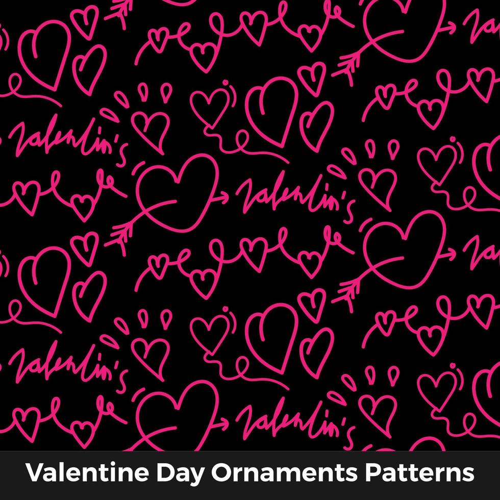 pattern background with hearts vector