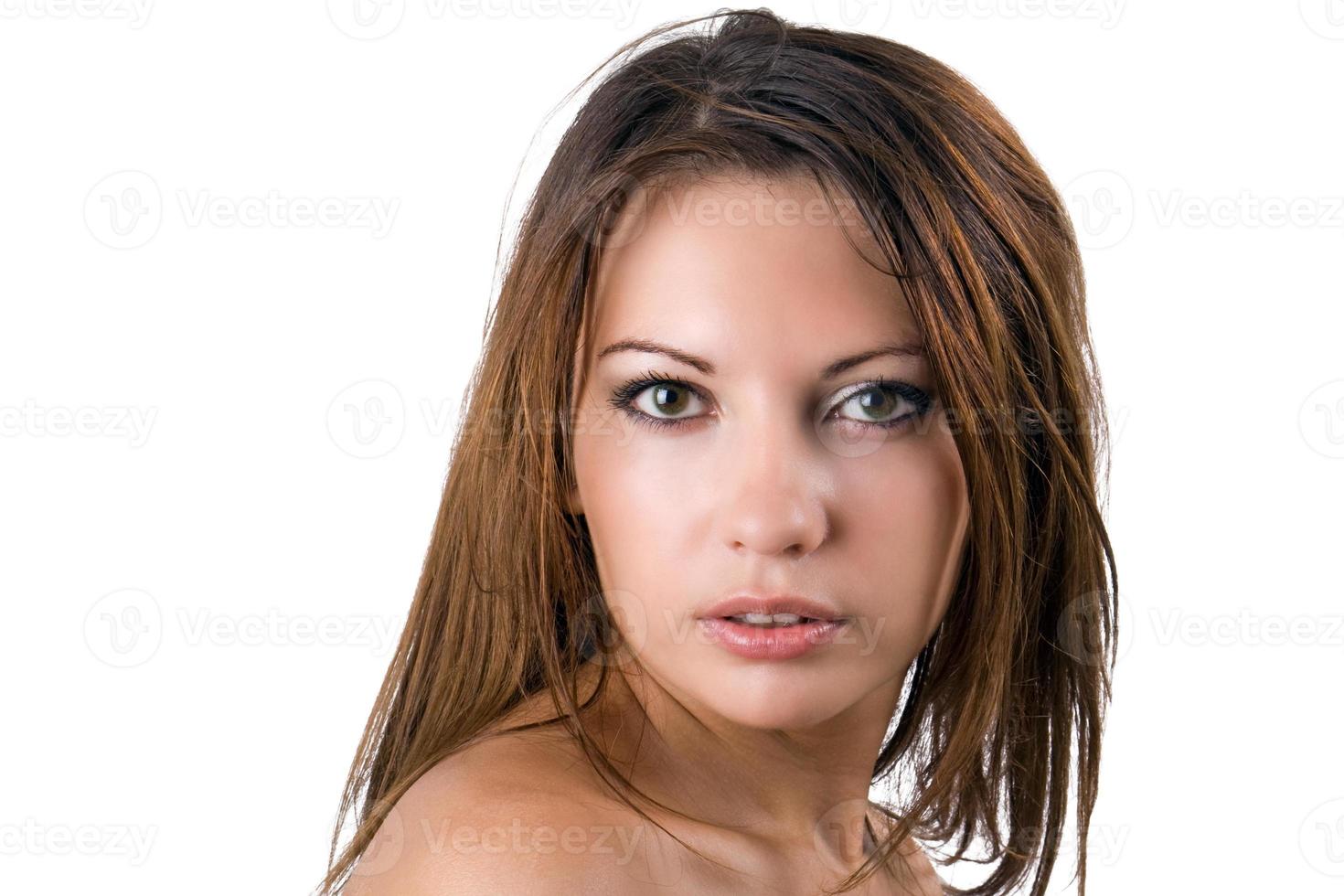 portrait of the young beauty woman. Isolated photo