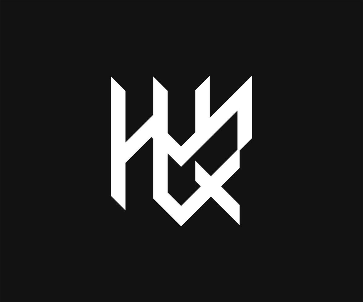 diseño del logotipo hvvnx. diseño de logo. La letra hvvnx y la letra hvvnx combinan el monograma del emblema del logotipo. vector