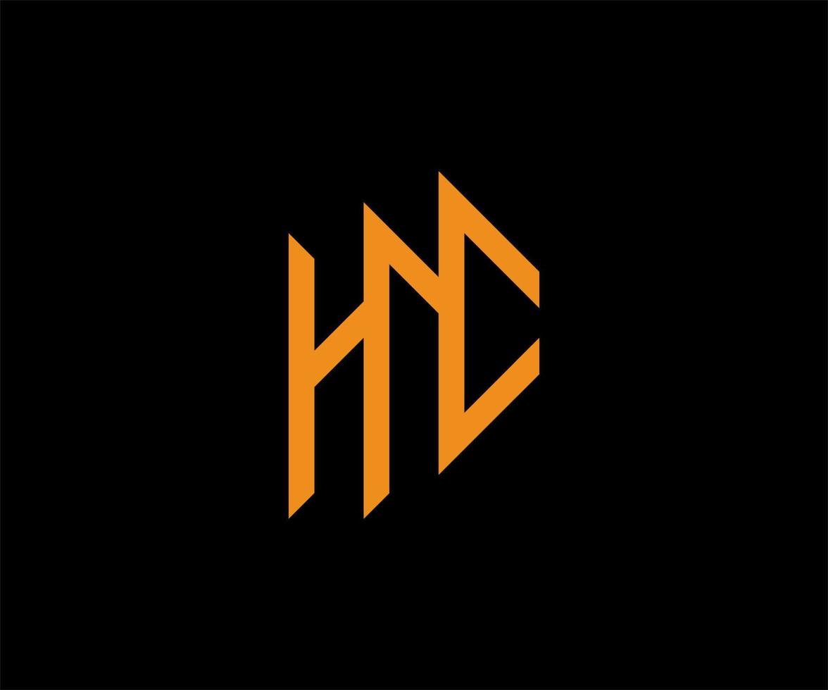 diseño inicial del logotipo de hnc con el vector premium de concepto creativo. último diseño del logotipo hnc. plantilla de diseño de vector de logotipo de letra hnc.