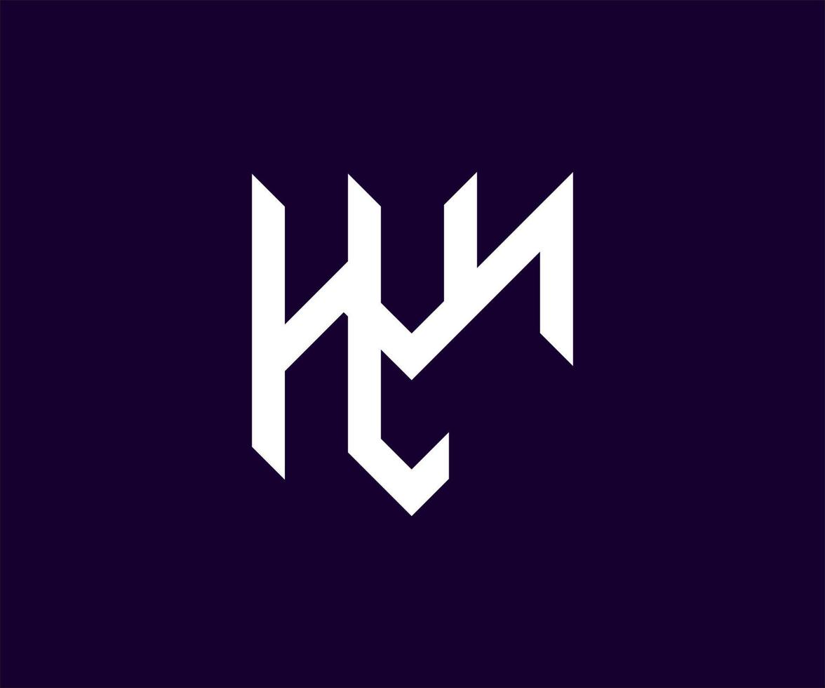 conjunto de diseño de logotipo de carta. plantilla de diseño de vector de logotipo hvln