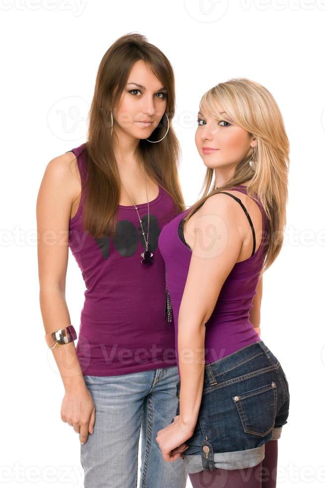 Two pretty young women photo