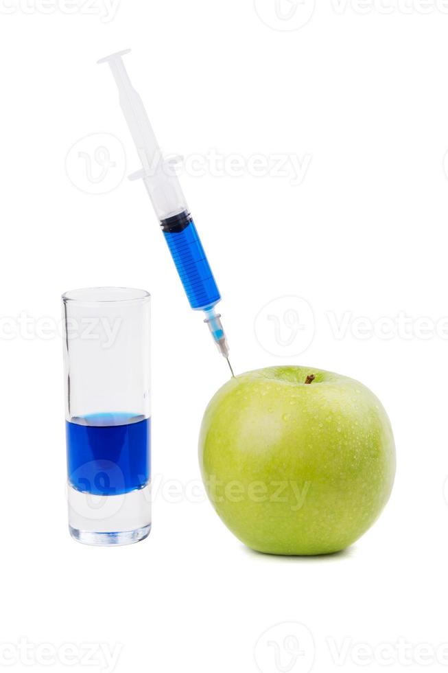 Injection of green apple photo