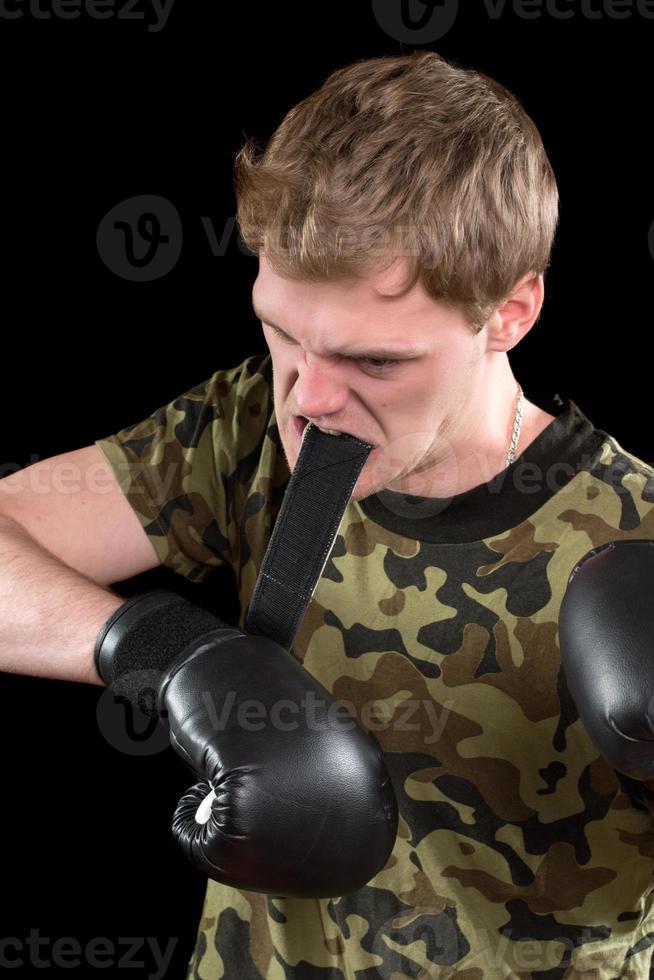 Furious young man photo