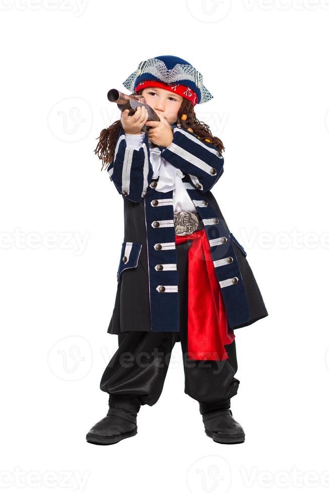 Little boy dressed as pirate photo