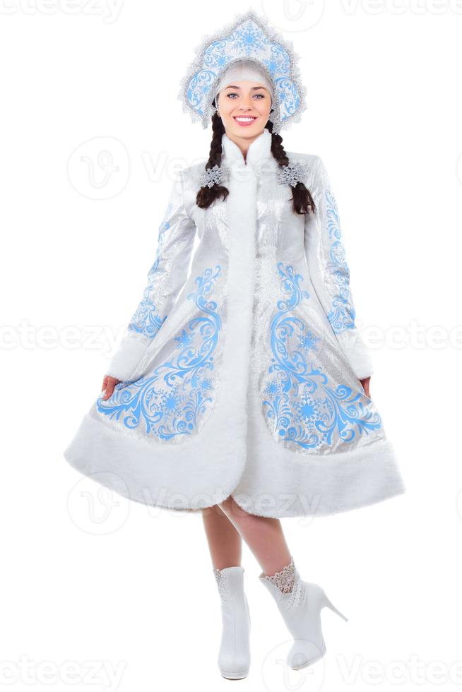 Brunette in winter costume photo