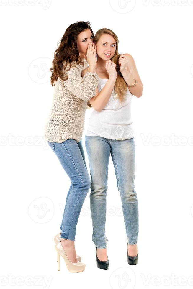 Attractive young gossipy women photo