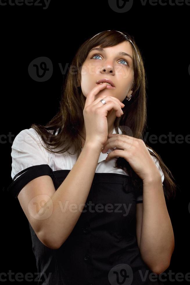 Portrait of a dreamy young woman photo