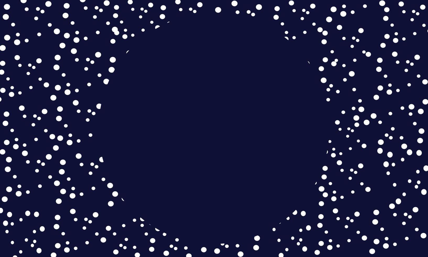 snow circle frame design background vector