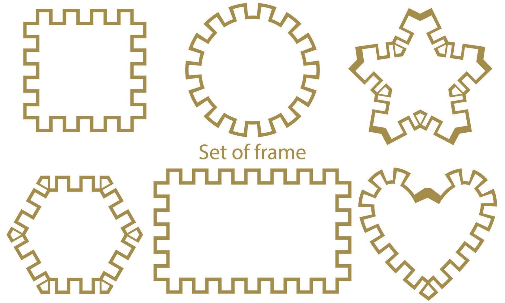 Set of frames. Vector Illustration
