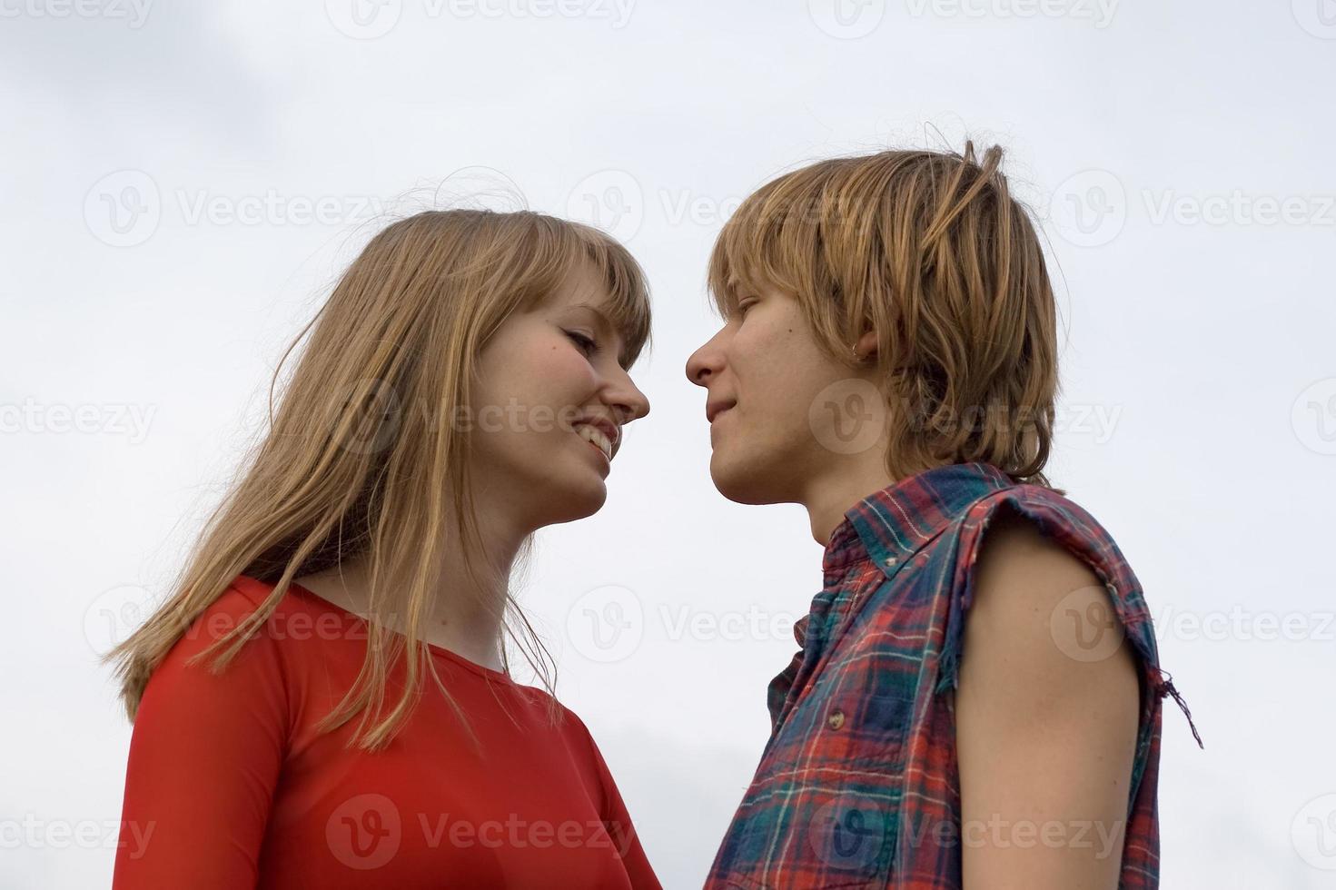 Portrait of the young couple outdoor 3 photo