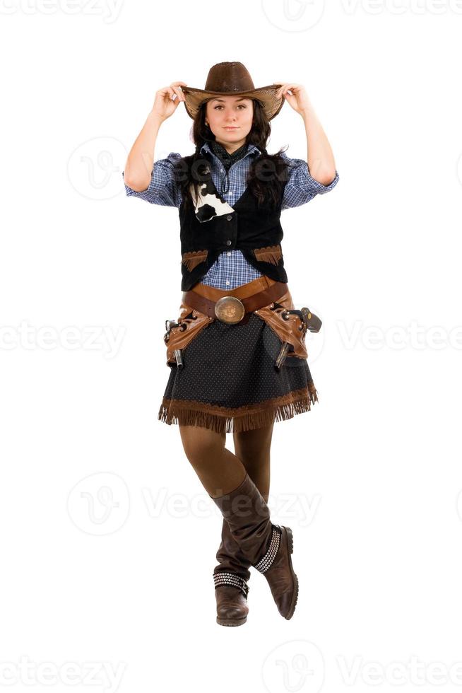 woman dressed as a cowboy photo