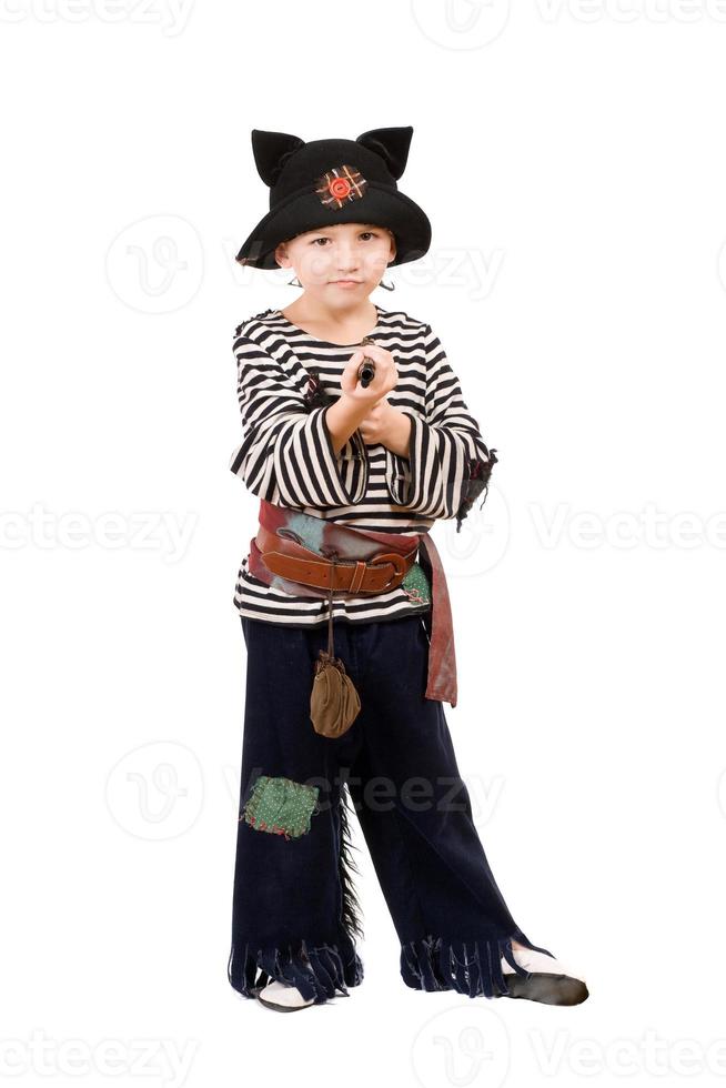 Little boy dressed as a pirate photo