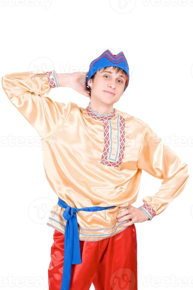 man in the Russian national costume. Isolated photo