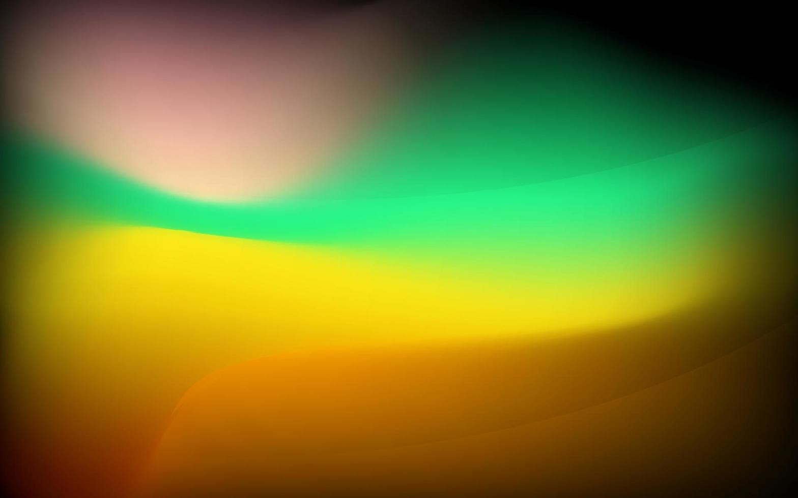 fondo de textura ondulada de malla holográfica negra de color verde, amarillo, naranja abstracto. eps10 vector